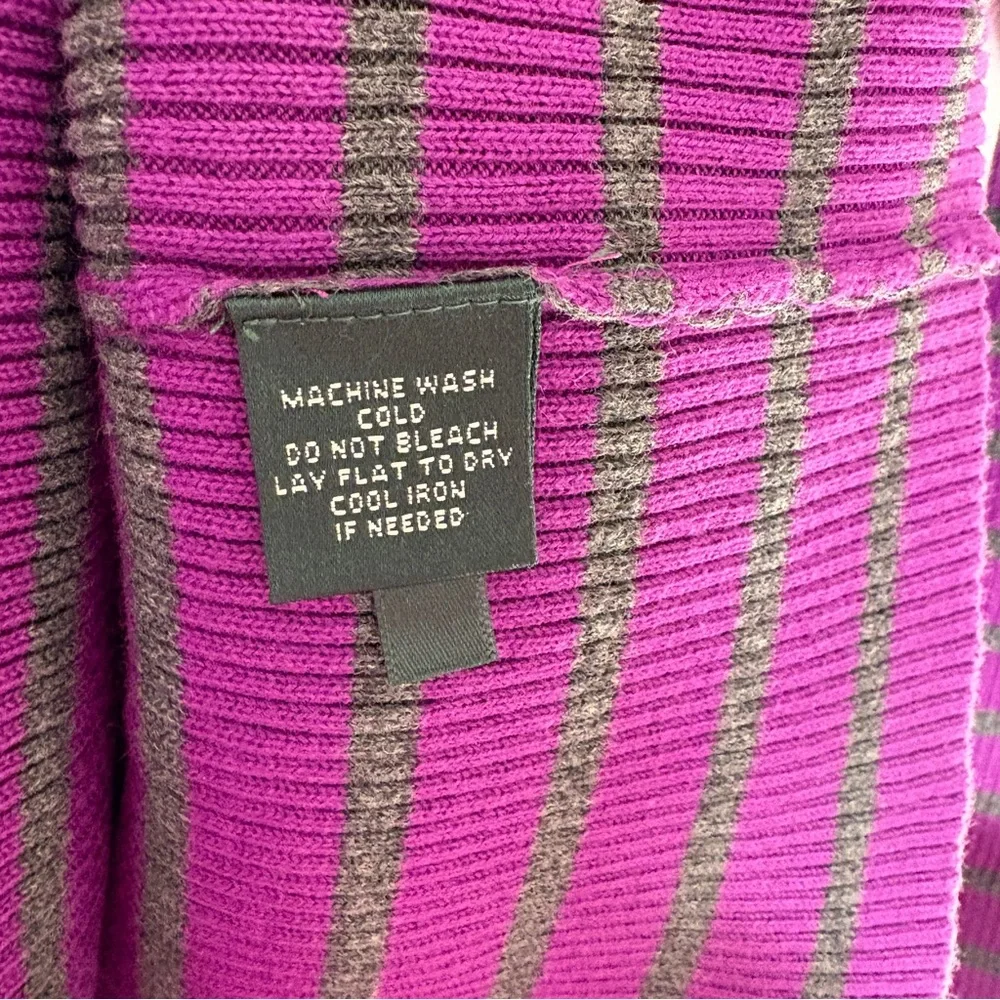 Ralph Lauren Purple and Gray Striped Knit Sweater - Picture 7 of 7